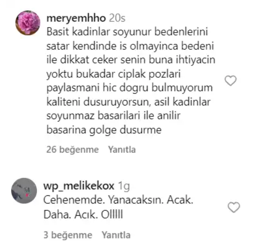 afra saracoglu nun tangali paylasimi tepki cekti yanacaksin